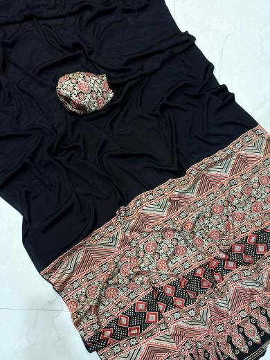 Vastrangan ajrakh saree wholesaler surat
